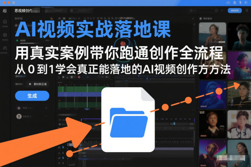 AI视频实战落地课，用真实案例带你跑通创作全流程，从0到1学会真正能落地的AI视频创作方法-创客联盟