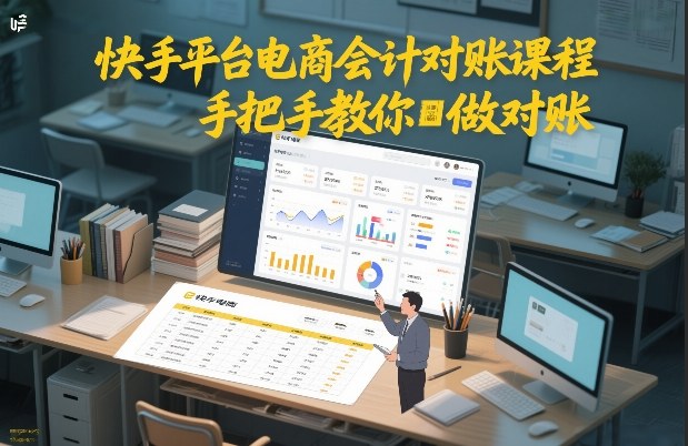 快手平台电商会计对账课程，手把手教你做对账-创客联盟