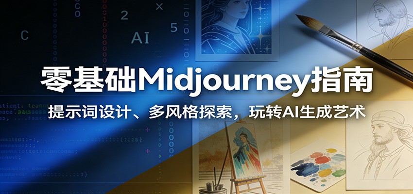 零基础Midjourney指南：提示词设计、多风格探索，玩转AI生成艺术-创客联盟