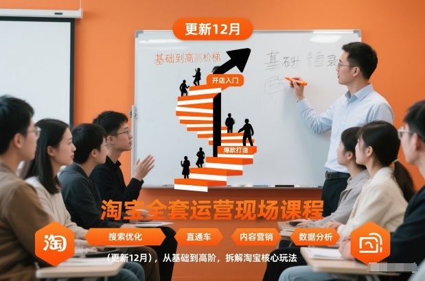淘宝全套运营现场课程(更新12月)，从基础到高阶，拆解淘宝核心玩法-创客联盟