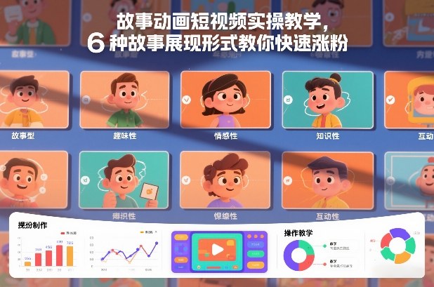 故事动画短视频实操教学，6种故事展现形式教你快速涨粉-创客联盟