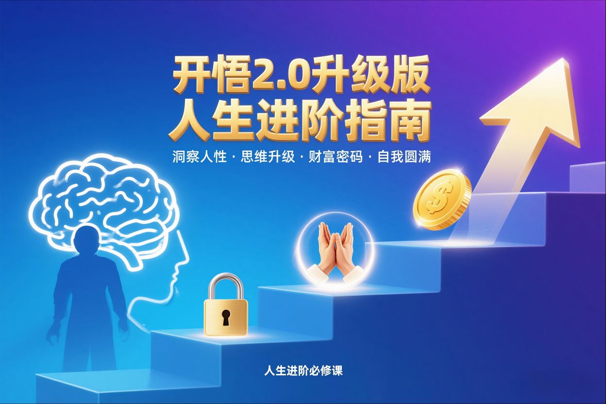 开悟2.0升级版人生进阶指南，洞察人性-思维升级-财富密码-自我圆满-创客联盟