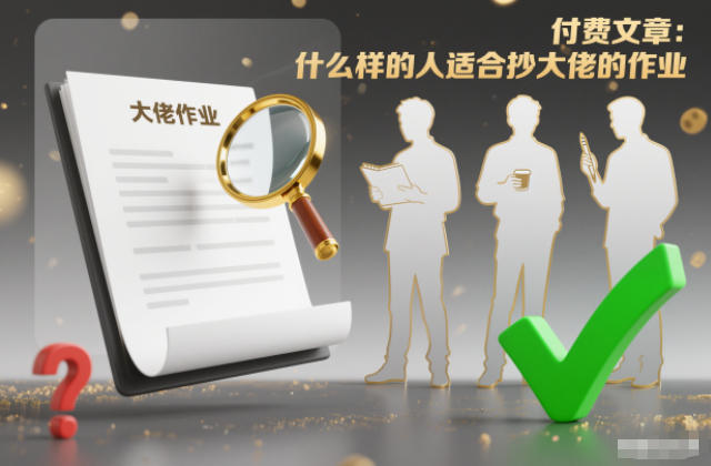 付费文章：什么样的人适合抄大佬的作业？-创客联盟