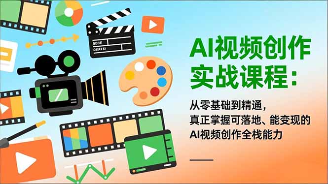 AI视频创作实战课程：从零基础到精通，真正掌握可落地、能变现的AI视频创作全栈能力-创客联盟