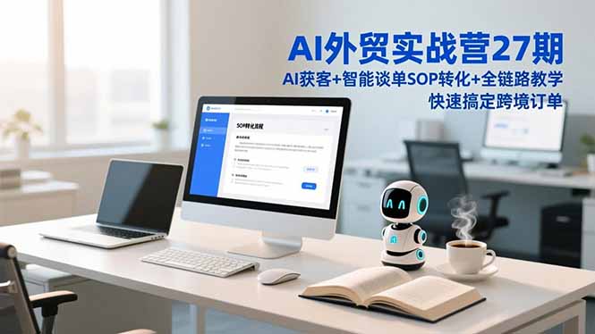 AI外贸实战营27期，AI获客+智能谈单+SOP转化+全链路教学，快速搞定跨境订单-创客联盟