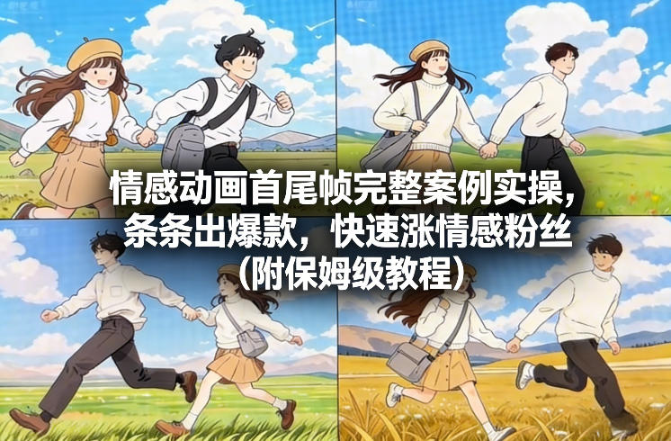情感动画首尾帧完整案例实操，条条出爆款，快速涨情感粉丝(附保姆级教程)-创客联盟