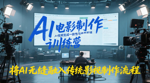 AI电影制作训练营，掌握AI视频生成一致性与电影剪辑，将AI无缝融入传统影视制作流程-灵感工坊云网创