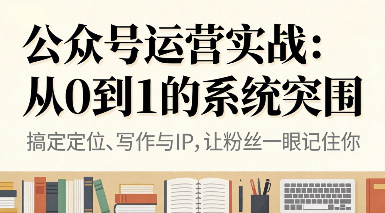 公众号运营实战：从0到1的系统突围-创客联盟