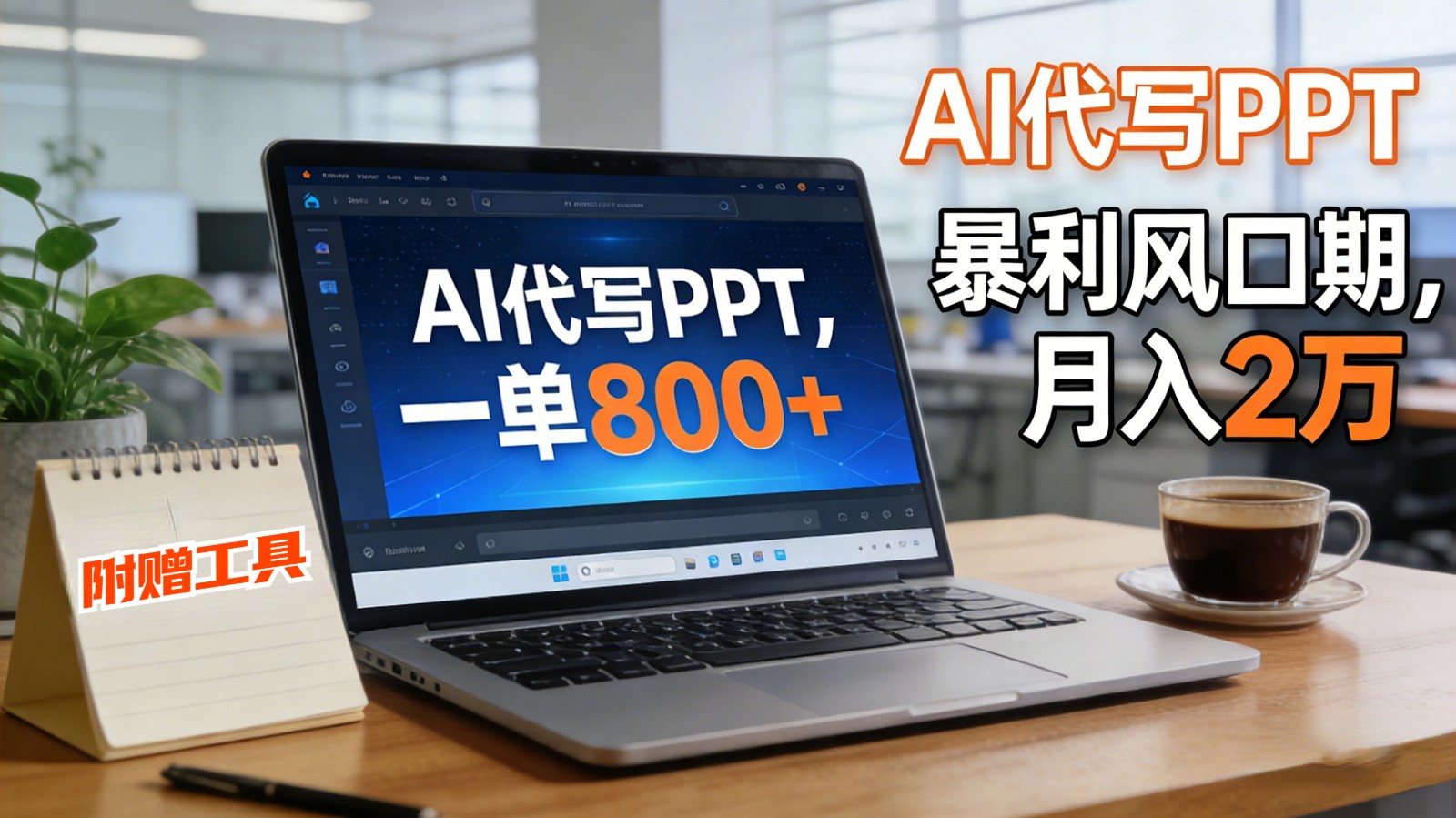 AI 代写做 PPT！一单狂赚 800+，风口期月入 2 万(工具 + 提示词直接送)-创客联盟