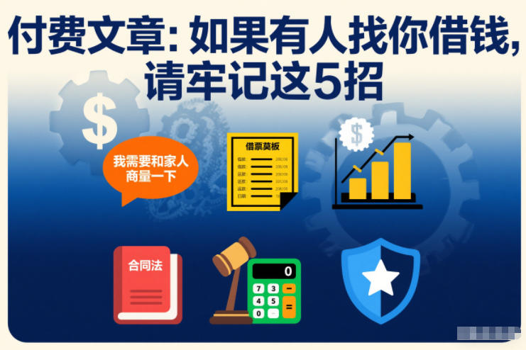 付费文章:如果有人找你借钱,请牢记这5招-创客联盟