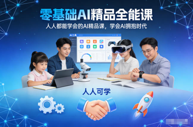 零基础AI精品全能课，人人都能学会的AI精品课，学会AI拥抱时代-创客联盟