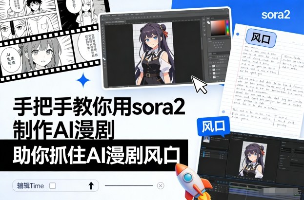 手把手教你用sora2制作AI漫剧，助你抓住AI漫剧风口-创客联盟
