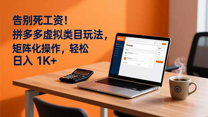 告别死工资！拼多多虚拟类目玩法，矩阵化操作，轻松日入 1K+-创客联盟