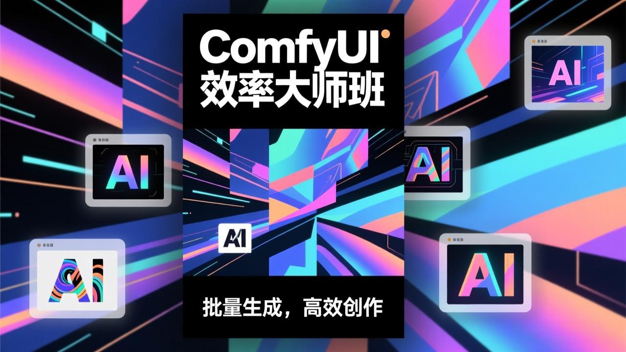ComfyUI效率大师班：工作流搭建，批量生成，将个人AI出图效率提升5-10倍，月接单收入1-3万-创客联盟