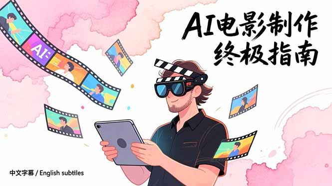 AI电影制作终极指南：从创意到成片，系统掌握智能影视全流程实战课(中英字幕-创客联盟