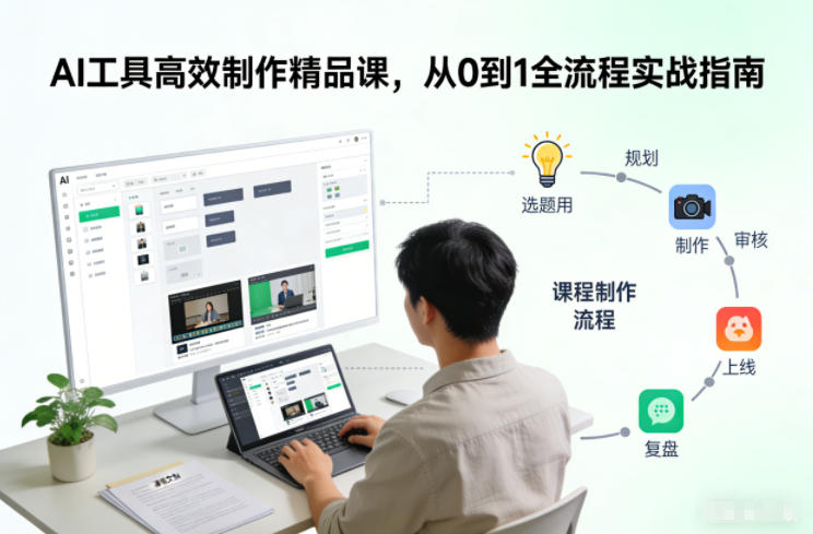 AI工具高效制作精品课，从0到1全流程实战指南-创客联盟