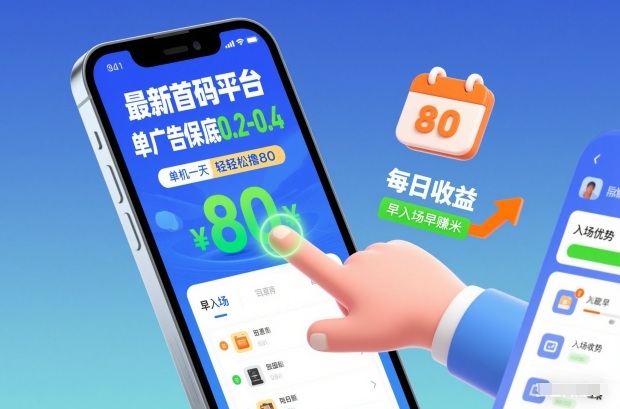 最新首码平台，单广告保底0.2-0.4，单机一天轻松撸80，早入场早賺米【揭秘】-创客联盟