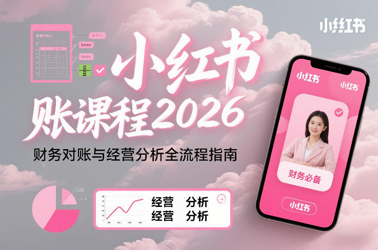 小红书对账课程2026，财务对账与经营分析全流程指南-创客联盟